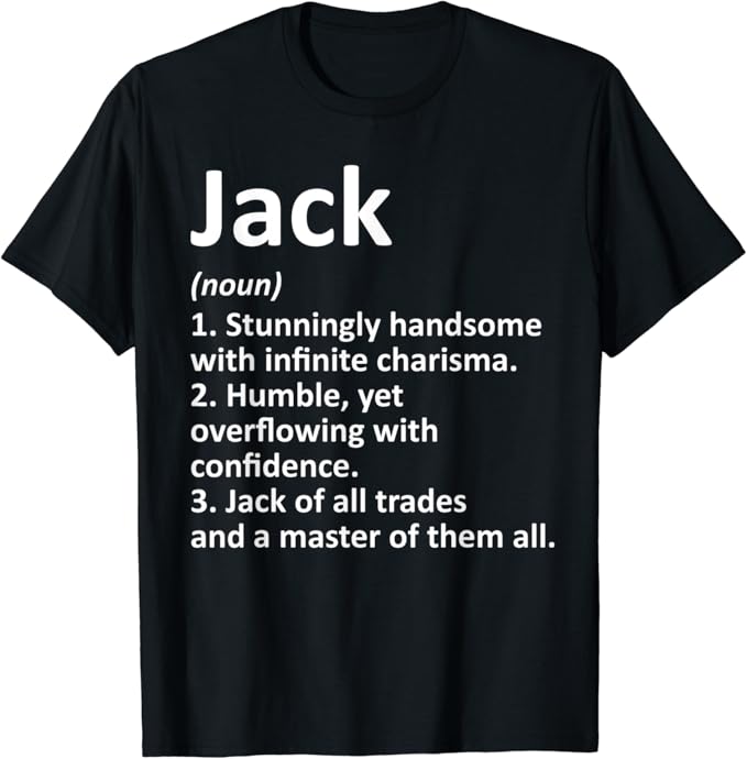 JACK Definition Personalized Name Funny Birthday Gift Idea